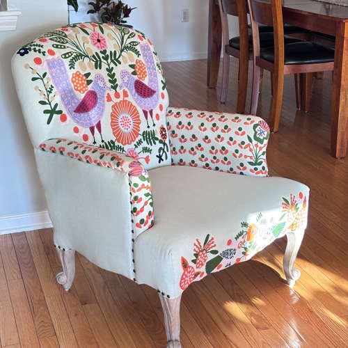 Used Anthropologie Jimena Fabric Accent Chairs for sale on AptDeco