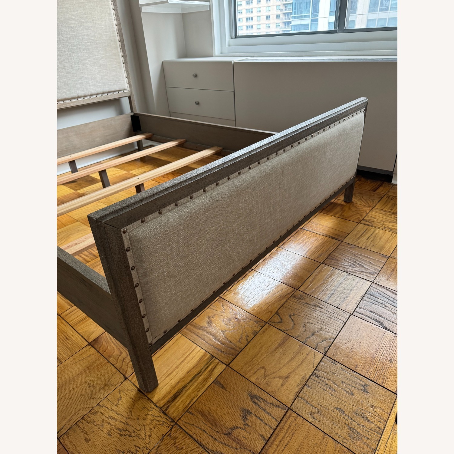 Pottery Barn Toulouse Light Gray Wood Full Bed - image-5