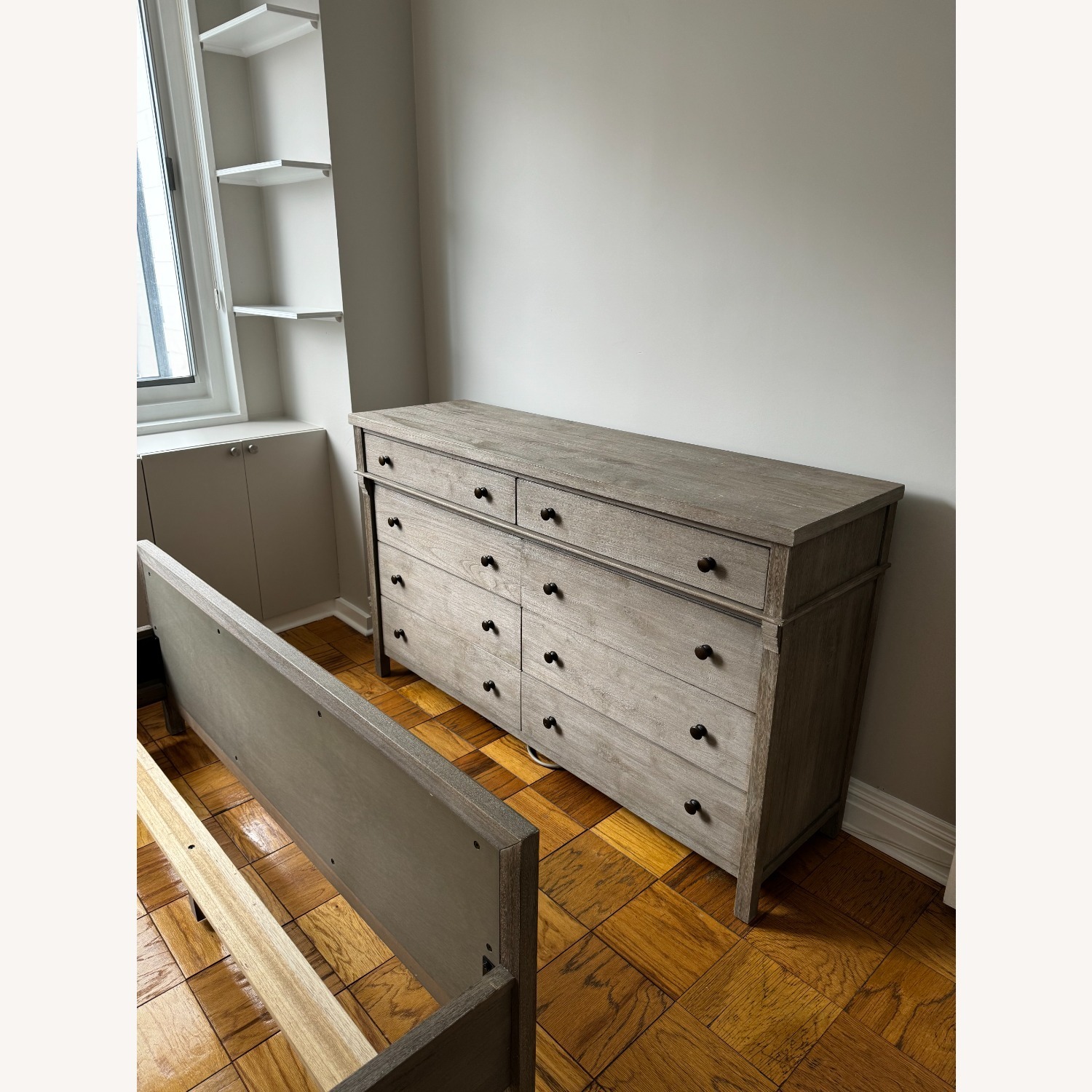 Pottery Barn Toulouse Light Gray Wood Full Bed - image-3