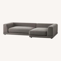 CB2 Uno Gray 2-Piece Sectional