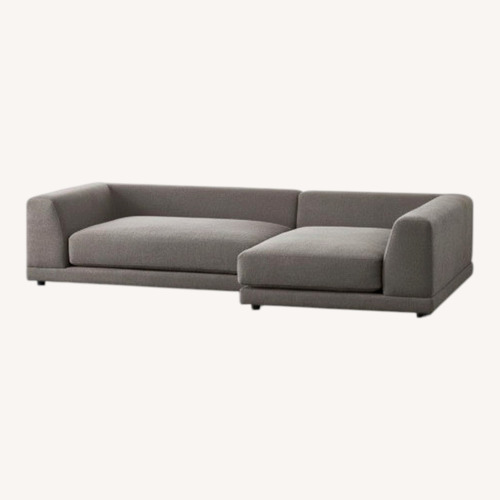 Used CB2 Uno Gray 2-Piece Sectional for sale on AptDeco