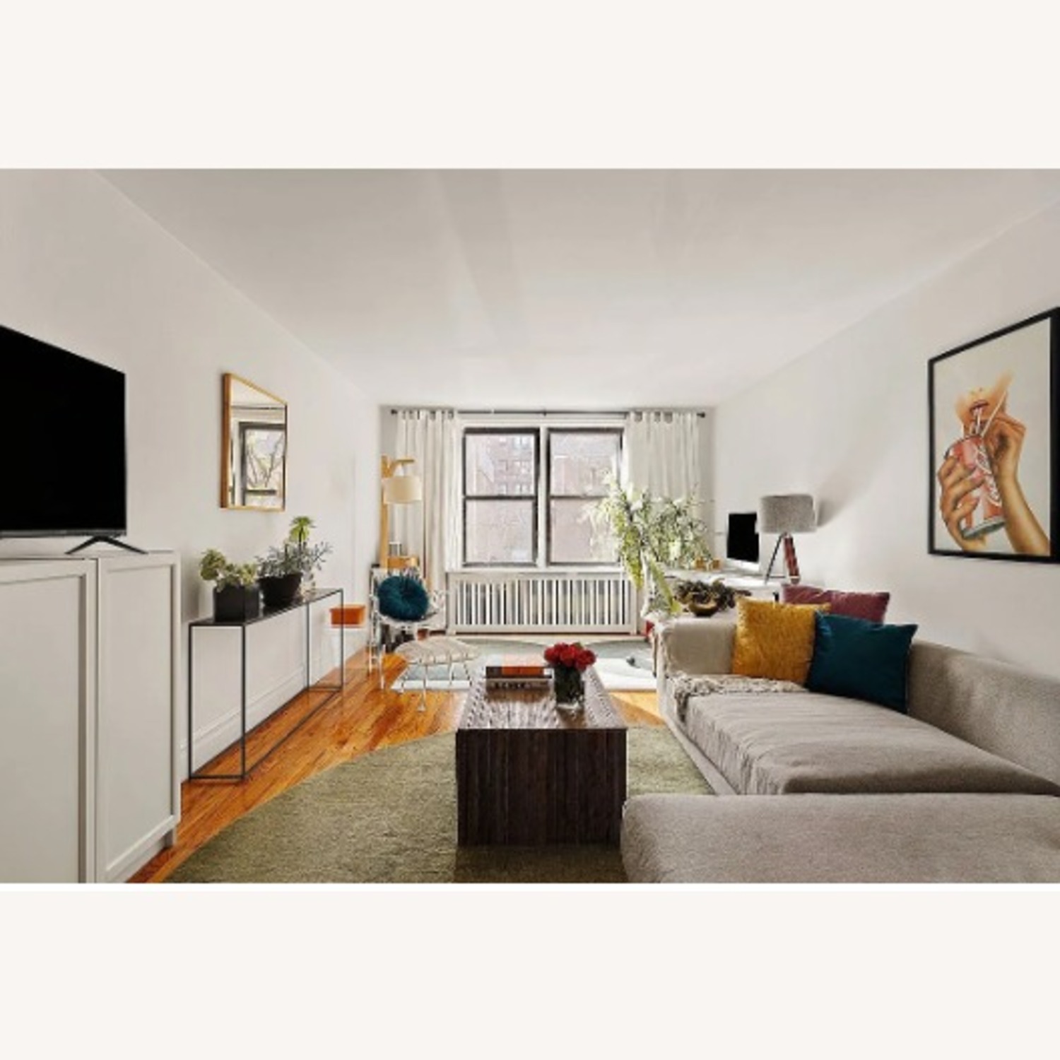 CB2 Uno Gray 2-Piece Sectional - image-1