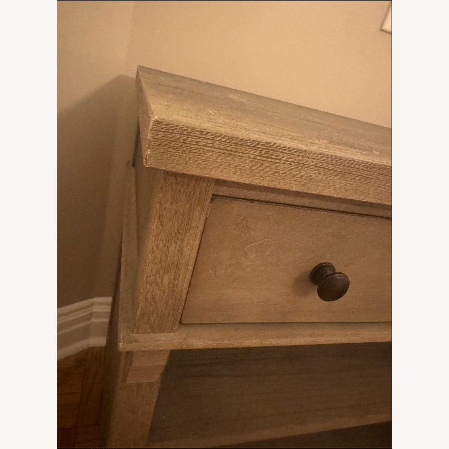 Pottery Barn Light Gray Toulouse Nightstand (29") - image-7