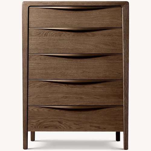Used Restoration Hardware Gael Oak 5-Drawer Narrow Dresser for sale on AptDeco