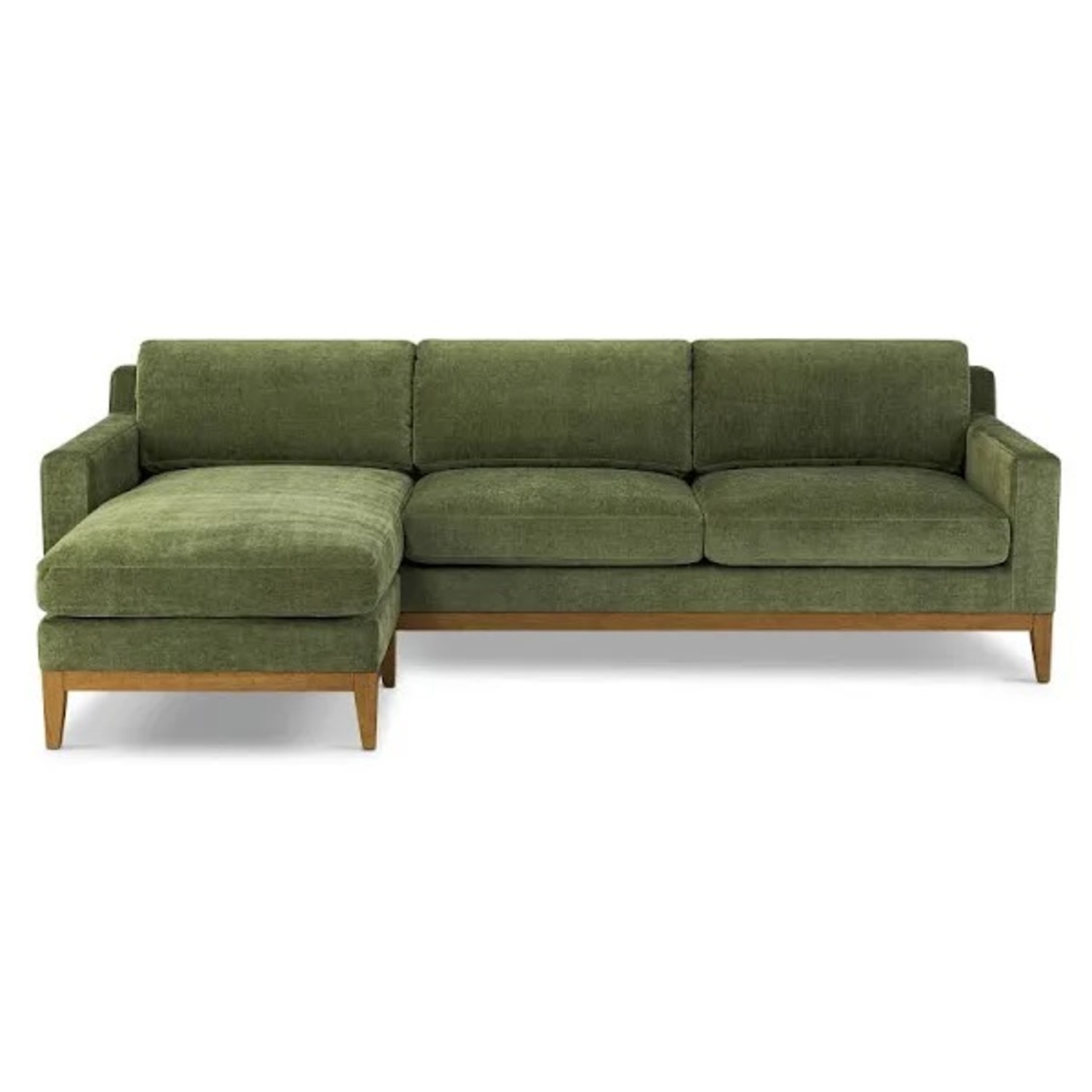 Poly and Bark Zyon Green Velvet 2 Piece Sectional - image-2