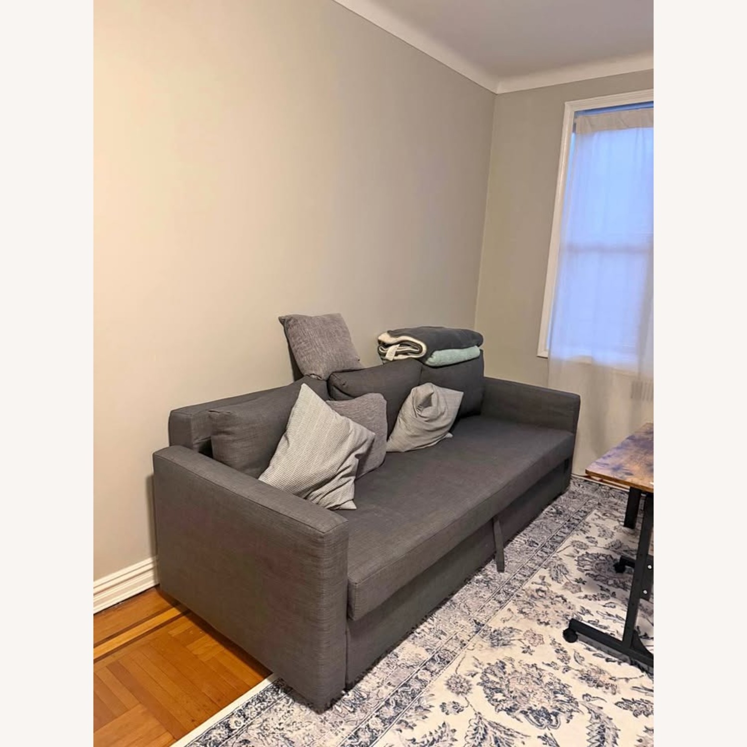 IKEA Friheten Light Gray Sleeper Sofa - image-1