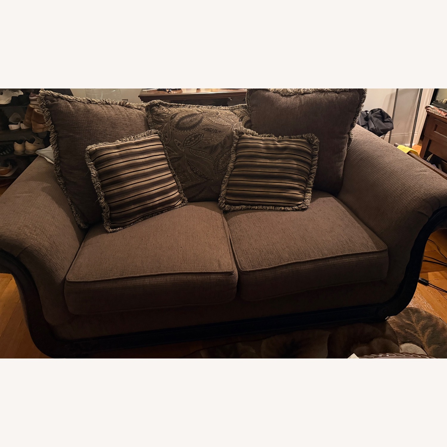 Chelsea Home Furniture Fabric Loveseat - image-1