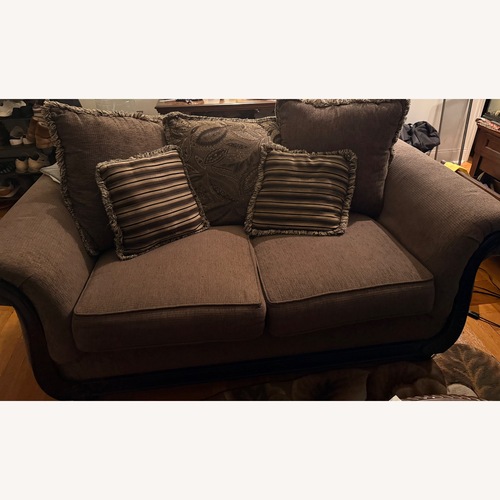Used Chelsea Home Furniture Fabric Loveseat for sale on AptDeco
