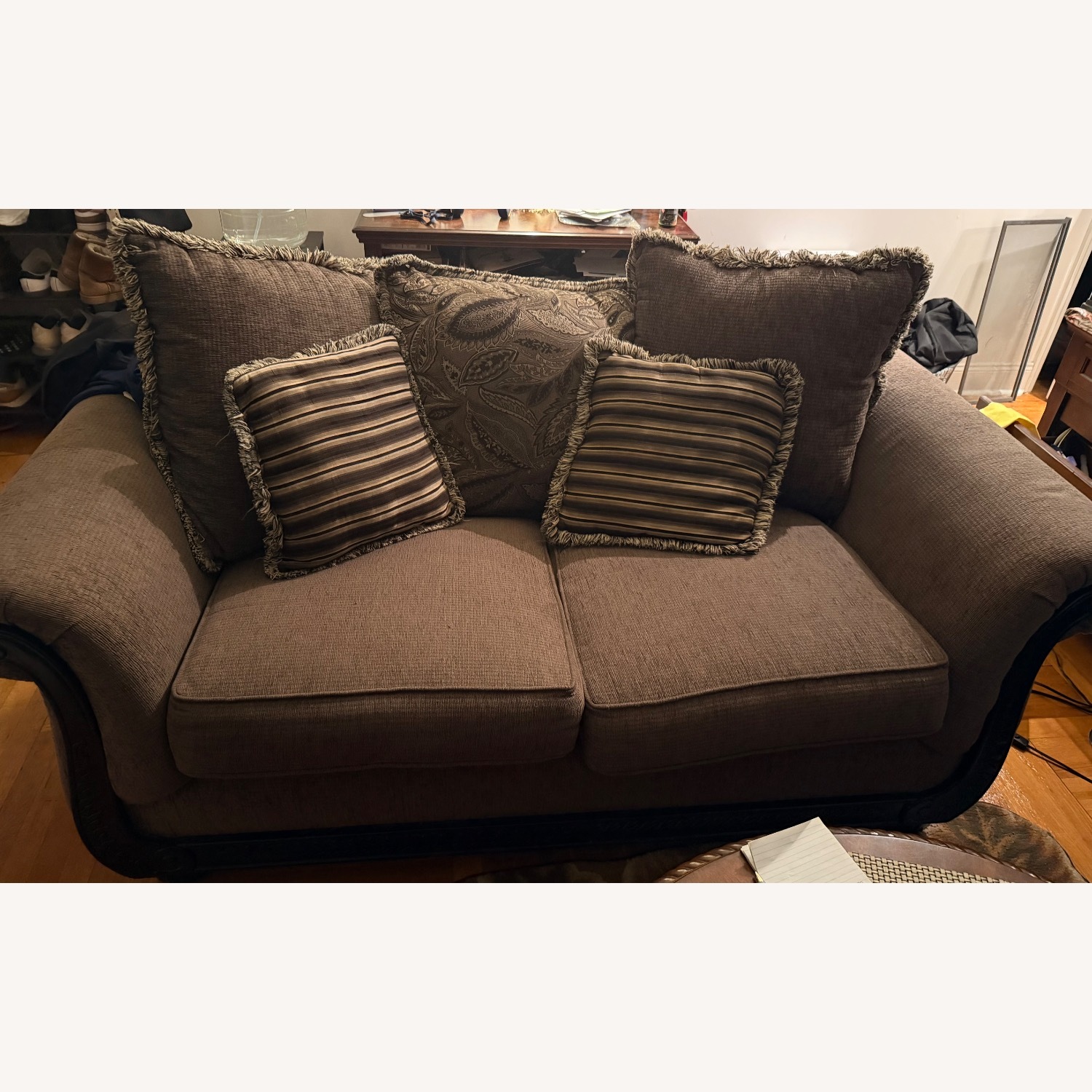 Chelsea Home Furniture Fabric Loveseat - image-2