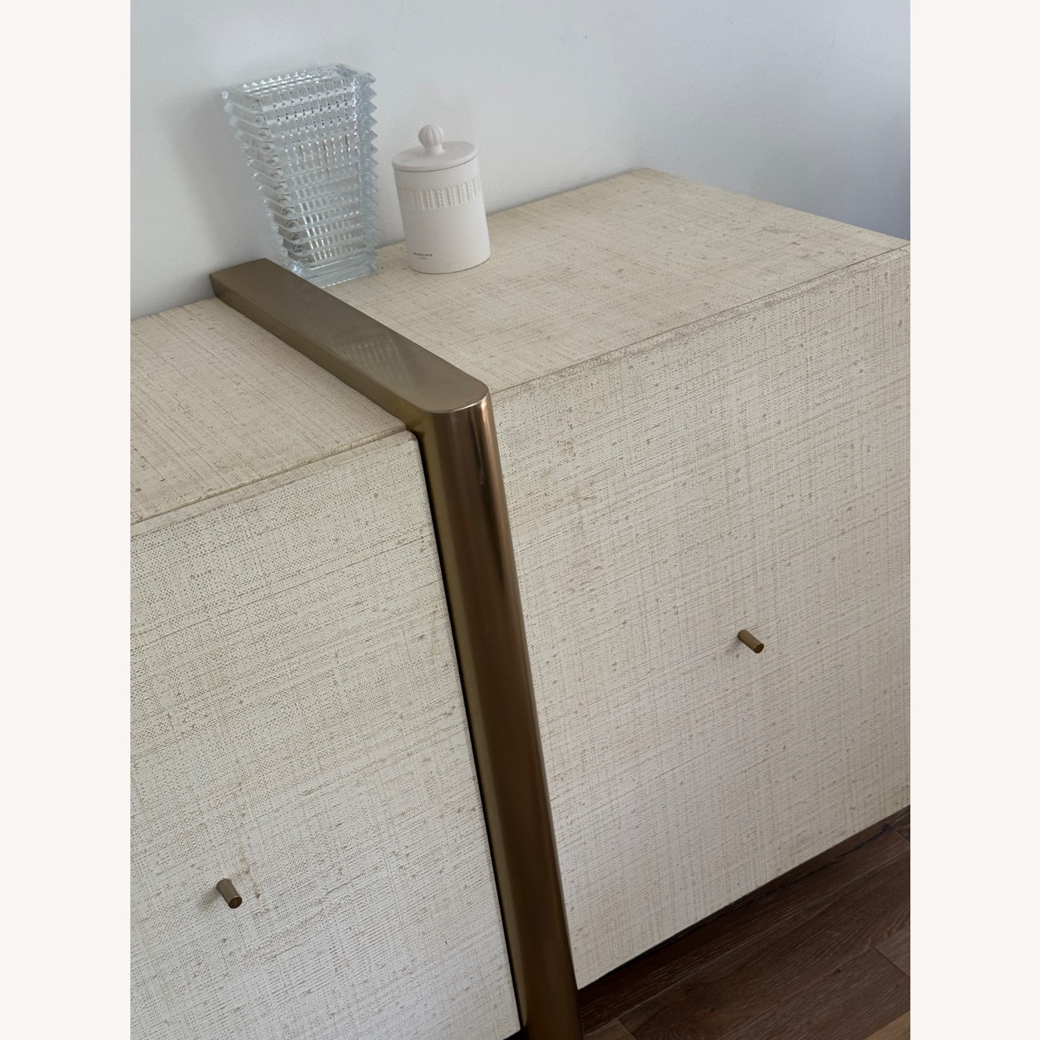 CB2 Dorset 81" White Lacquered Linen Credenza - image-5