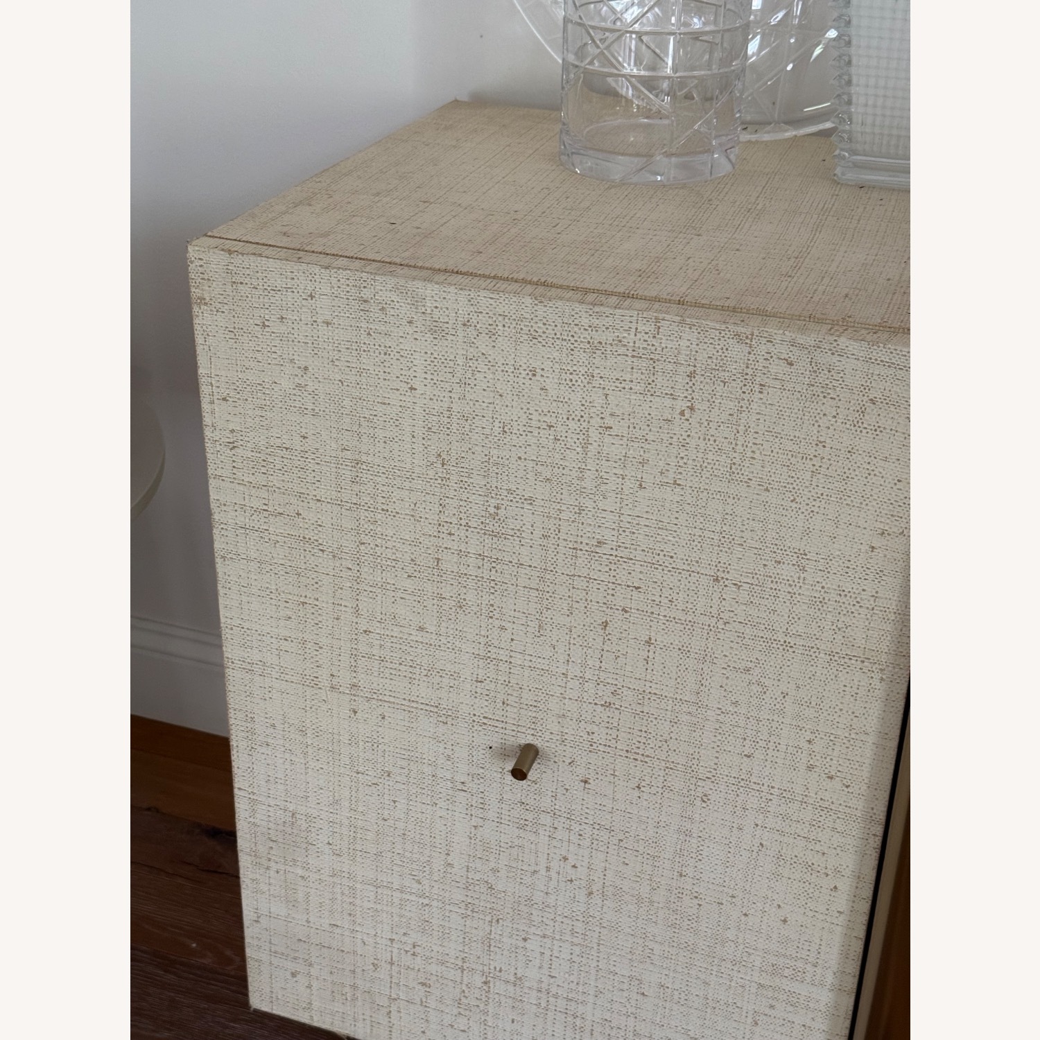 CB2 Dorset 81" White Lacquered Linen Credenza - image-2
