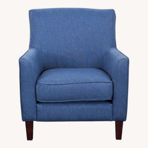 Used Stone & Beam Cheyanne Blue Lounge Armchair for sale on AptDeco