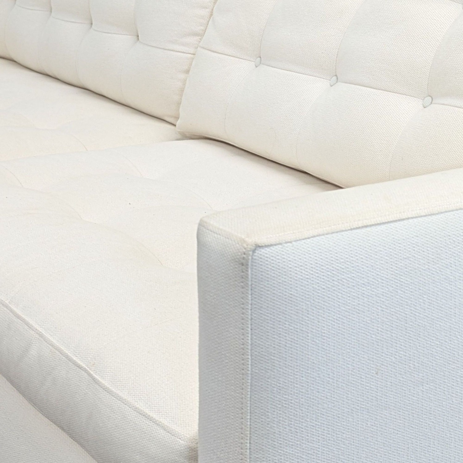 Crate and Barrel Petrie Modern 3-Seat Sofa - Cream - image-6