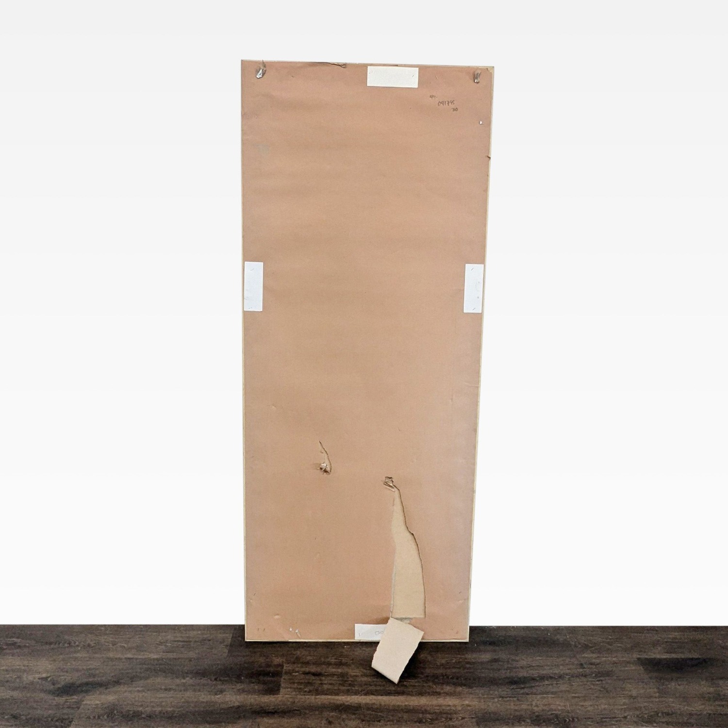 Wood Textured Frame Floor Mirror	 - image-5