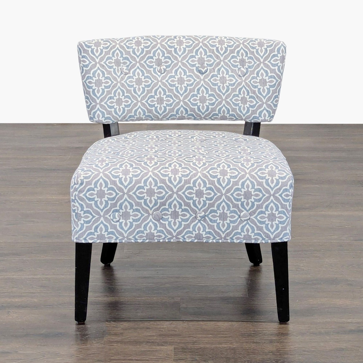 Ross Modern Patterned Armless Lounge Chair - image-2