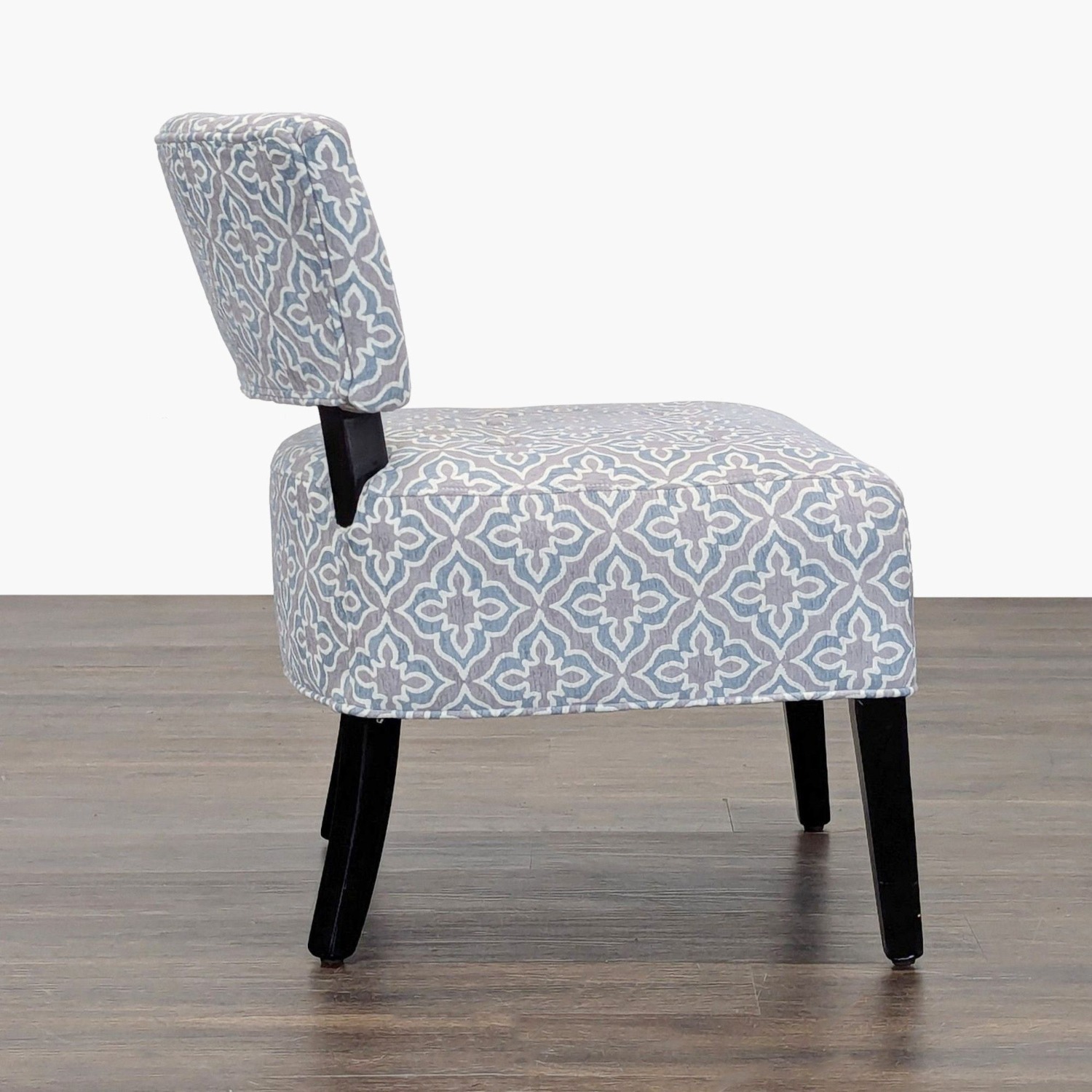 Ross Modern Patterned Armless Lounge Chair - image-5