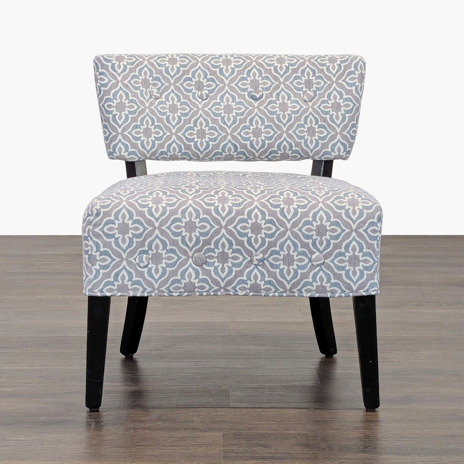 Ross Modern Patterned Armless Lounge Chair - image-3