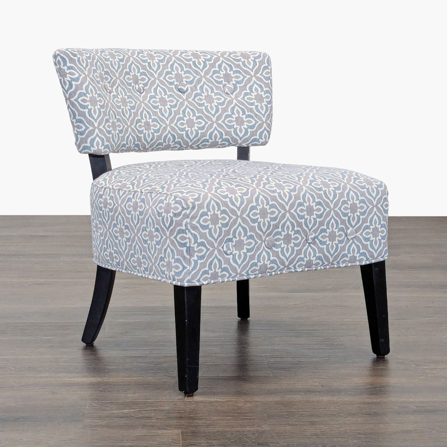 Ross Modern Patterned Armless Lounge Chair - image-4