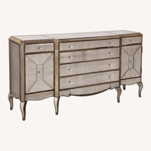 Used Bassett Mirror Company Collette Antique Mirrored for sale on AptDeco