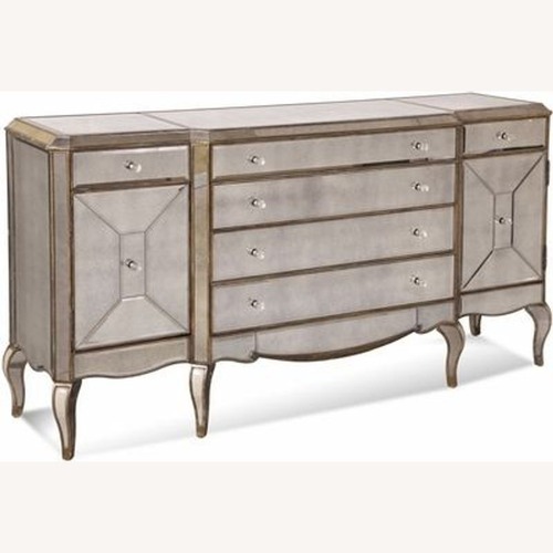 Used Bassett Mirror Company Collette Antique Mirrored for sale on AptDeco