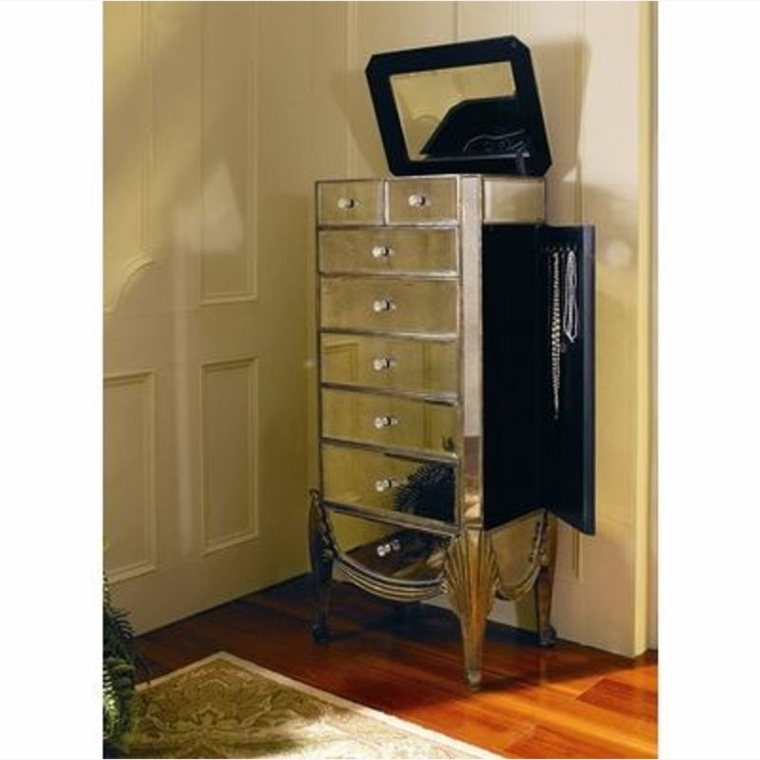 Bassett Mirror Company Collette Mirrored Jewelry  - image-11