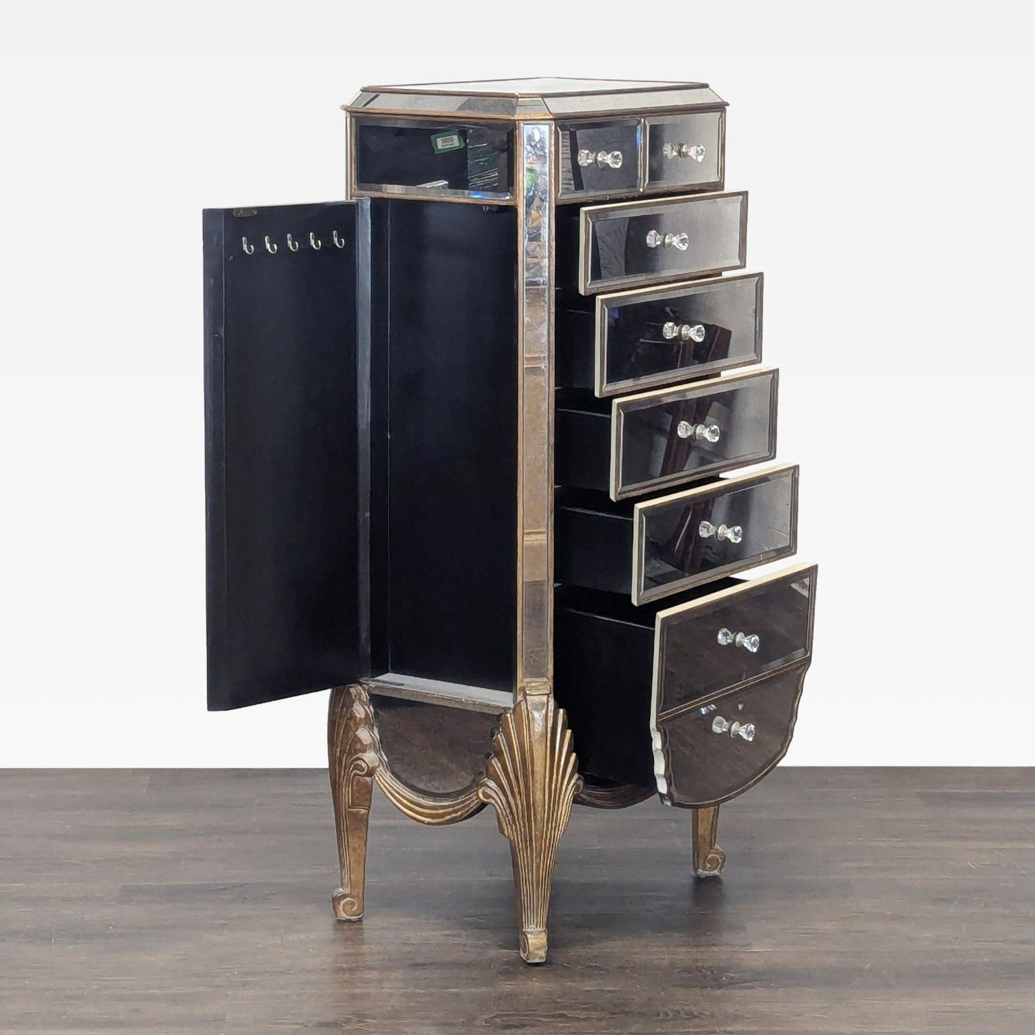 Bassett Mirror Company Collette Mirrored Jewelry  - image-2