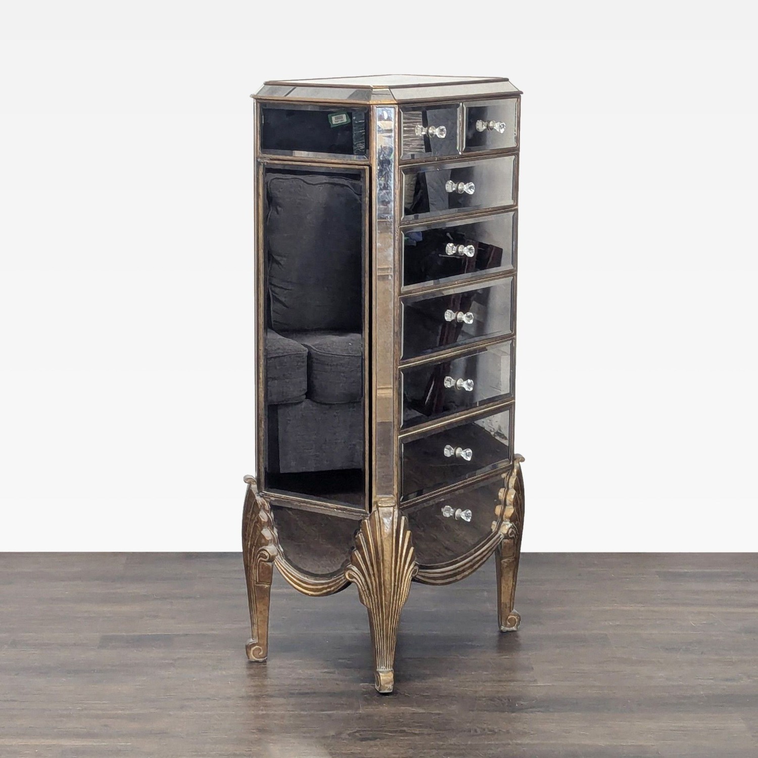 Bassett Mirror Company Collette Mirrored Jewelry  - image-3