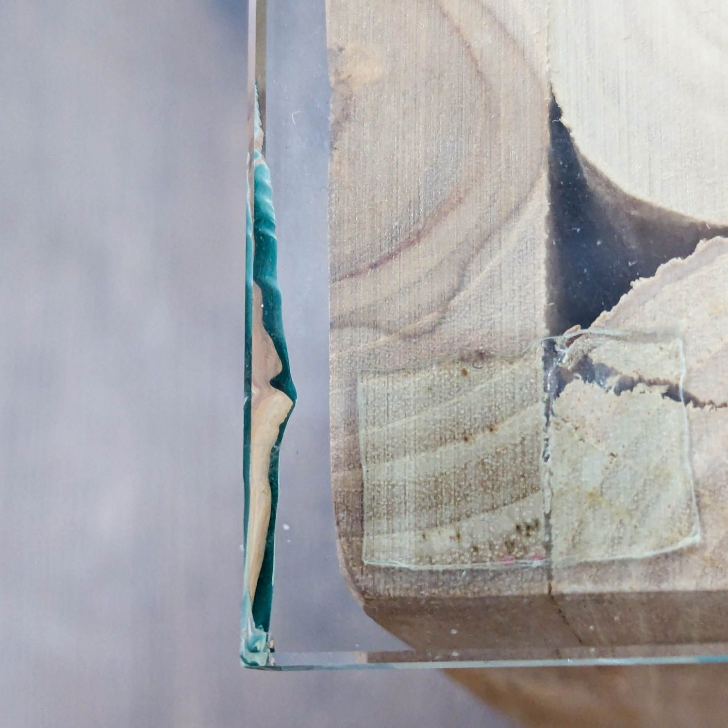 Wood Coffee Table with Glass Top	 - image-5