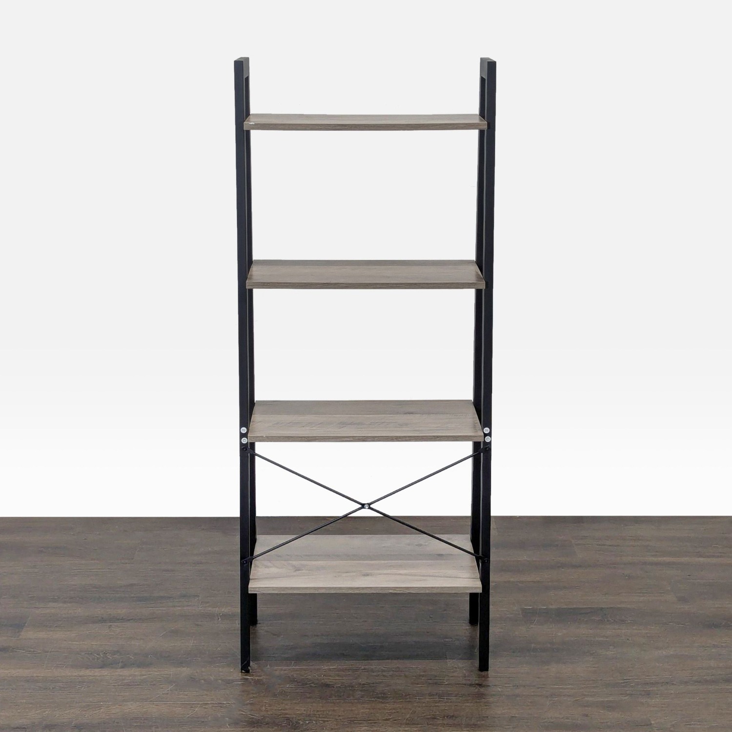 Modern 4-Tier Industrial Bookshelf with Laminate - image-7