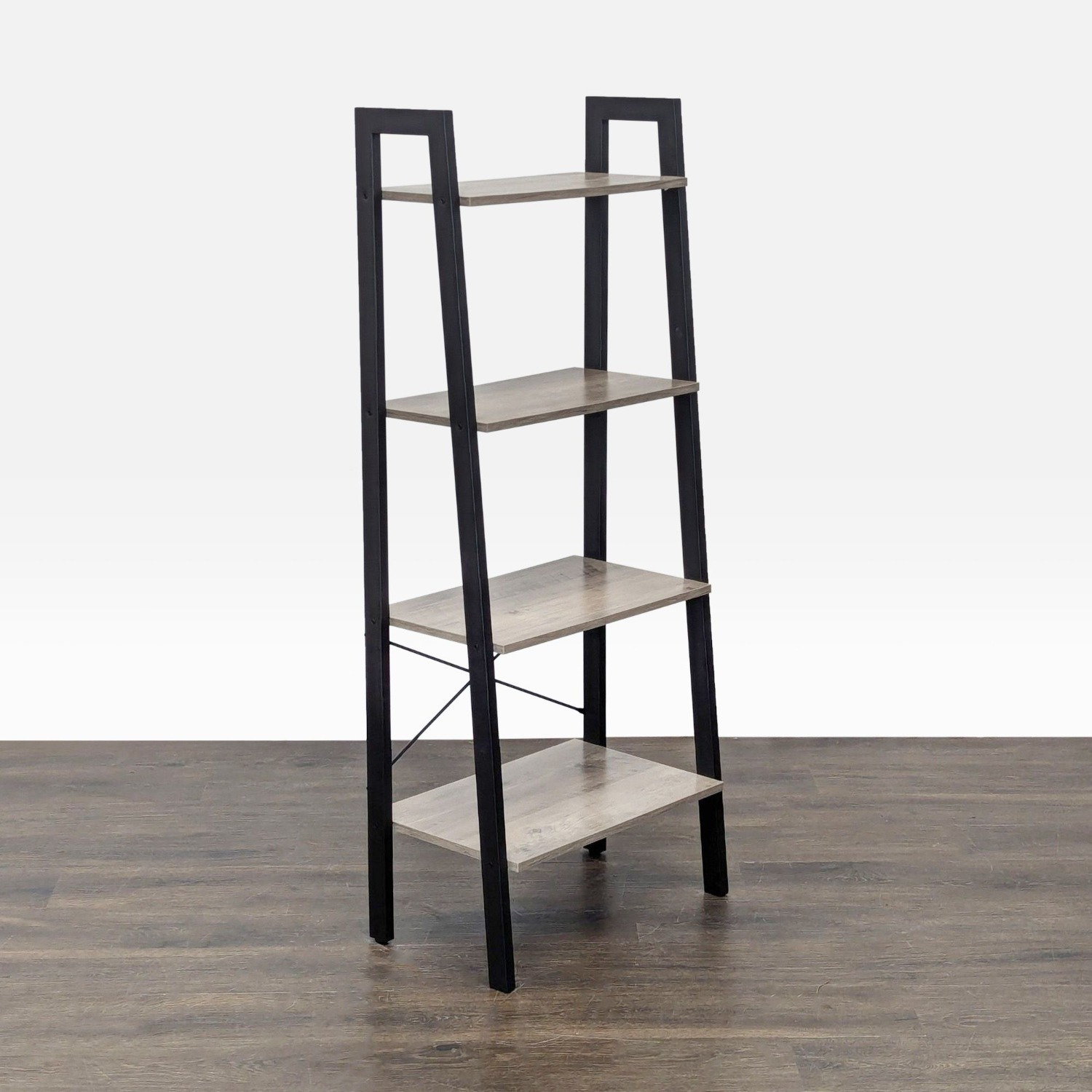 Modern 4-Tier Industrial Bookshelf with Laminate - image-3