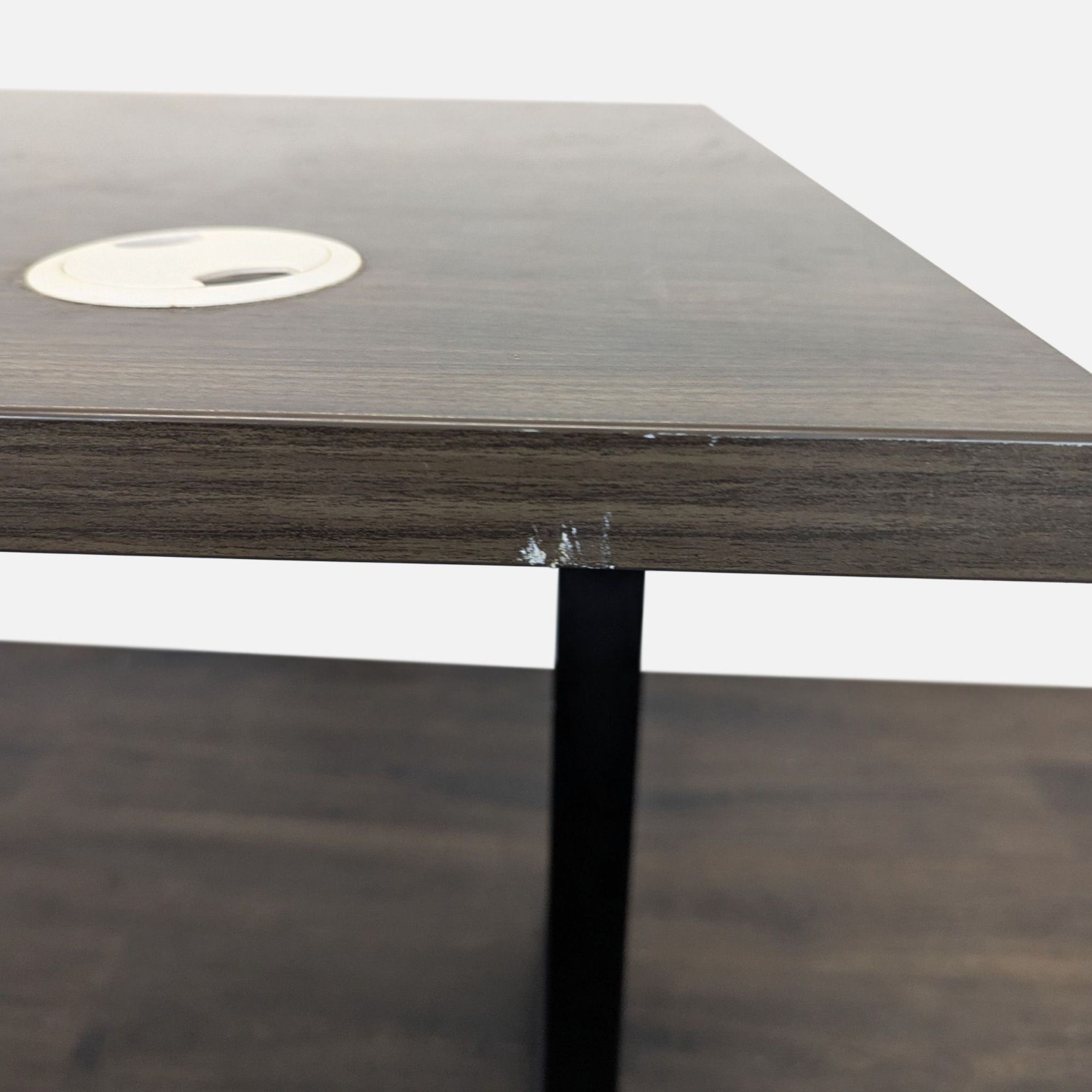 Electric Adjustable Standing Desk with Modern Wood - image-10
