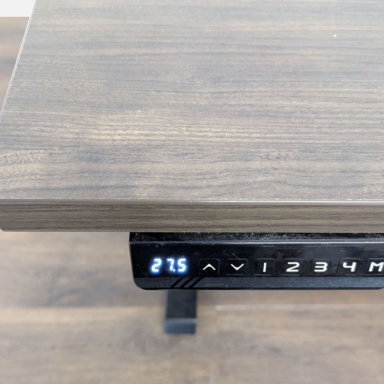 Electric Adjustable Standing Desk with Modern Wood - image-11