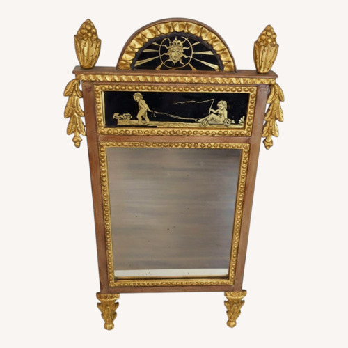 Used Antique Italian Trumeau Mirror for sale on AptDeco