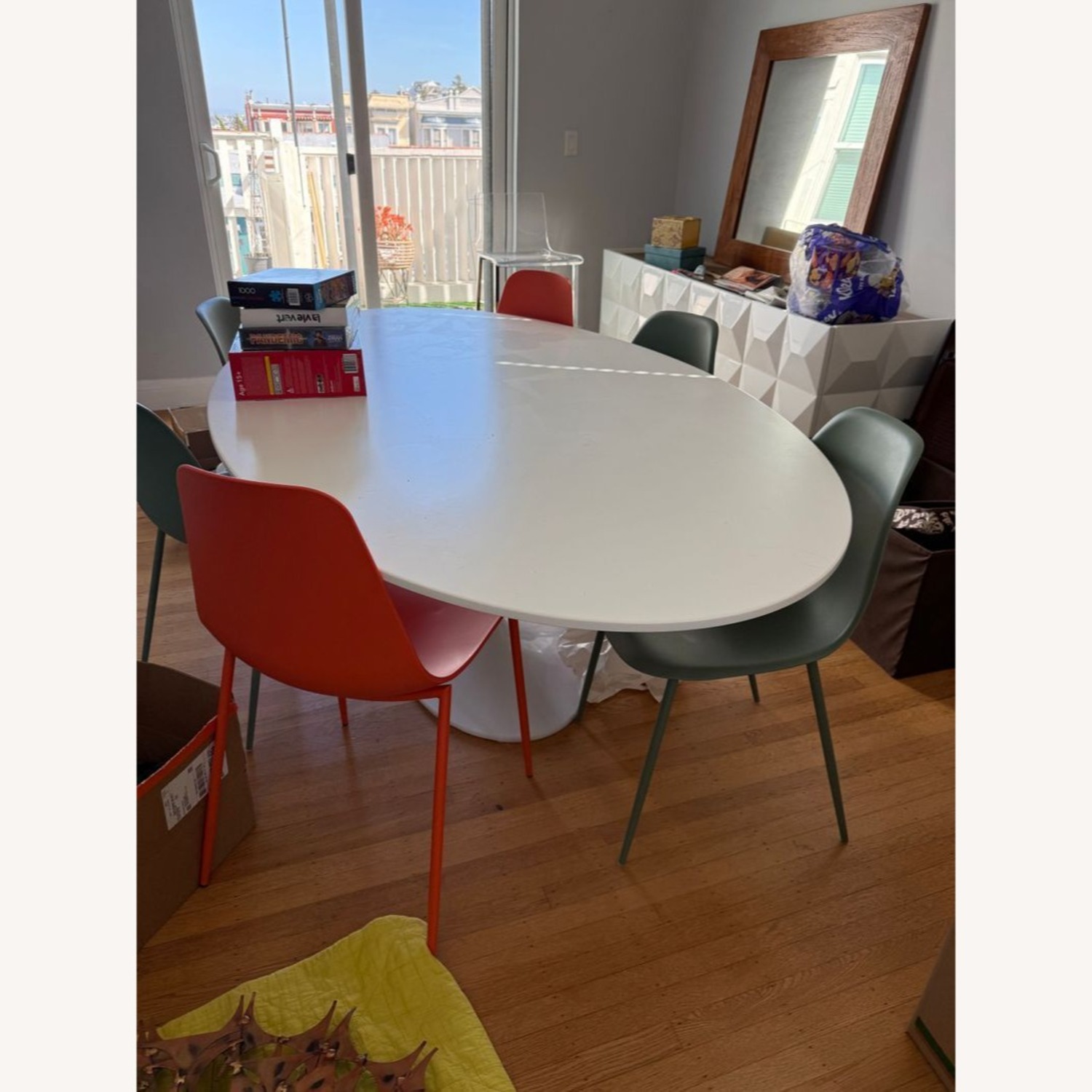 Rove Concepts Oval Tulip Table in White Lacquer - image-8