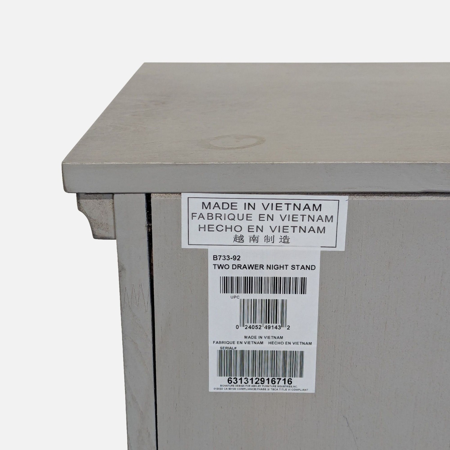 Ashley Furniture Lettner Two Drawer Nightstand - image-8