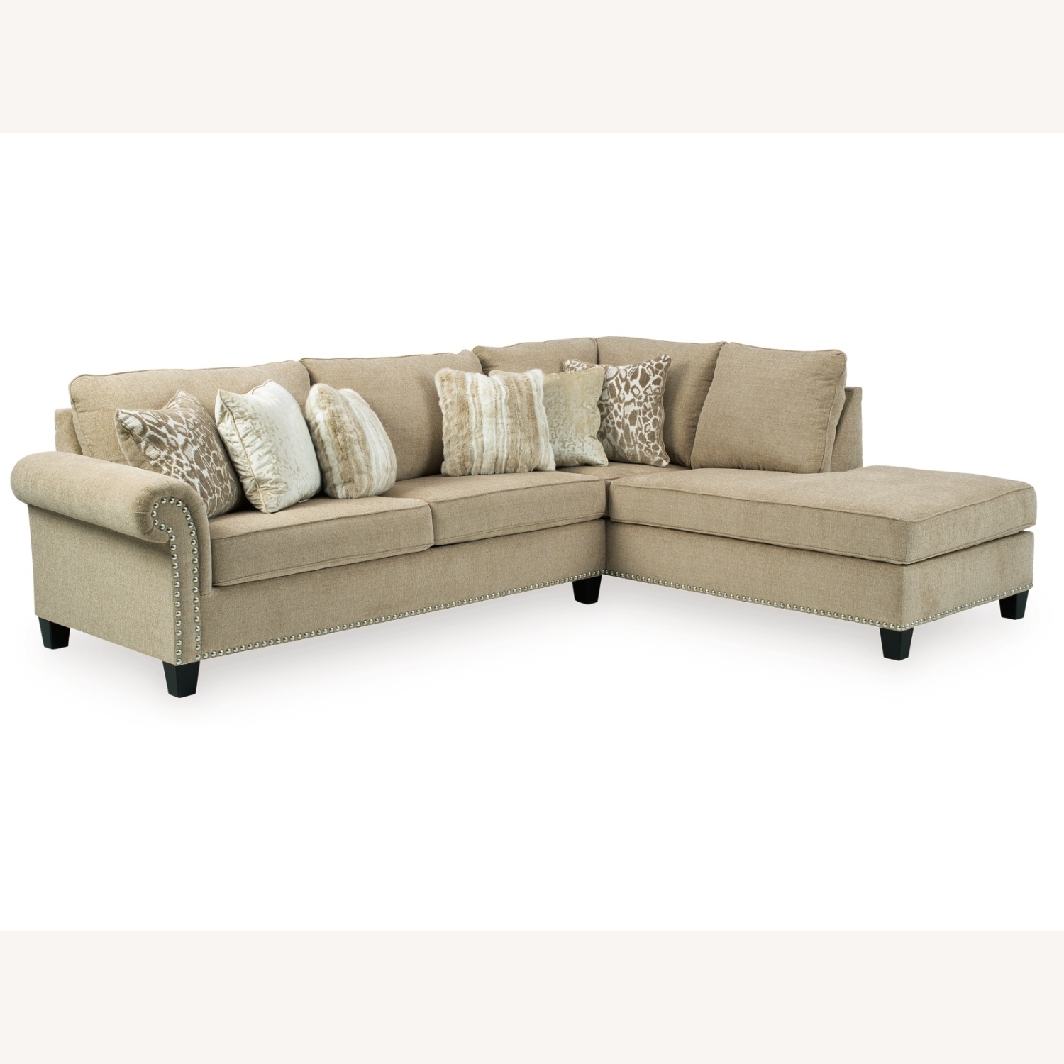 Ashley Furniture Dovement Natural Fabric 2 Piece Sectional - image-5