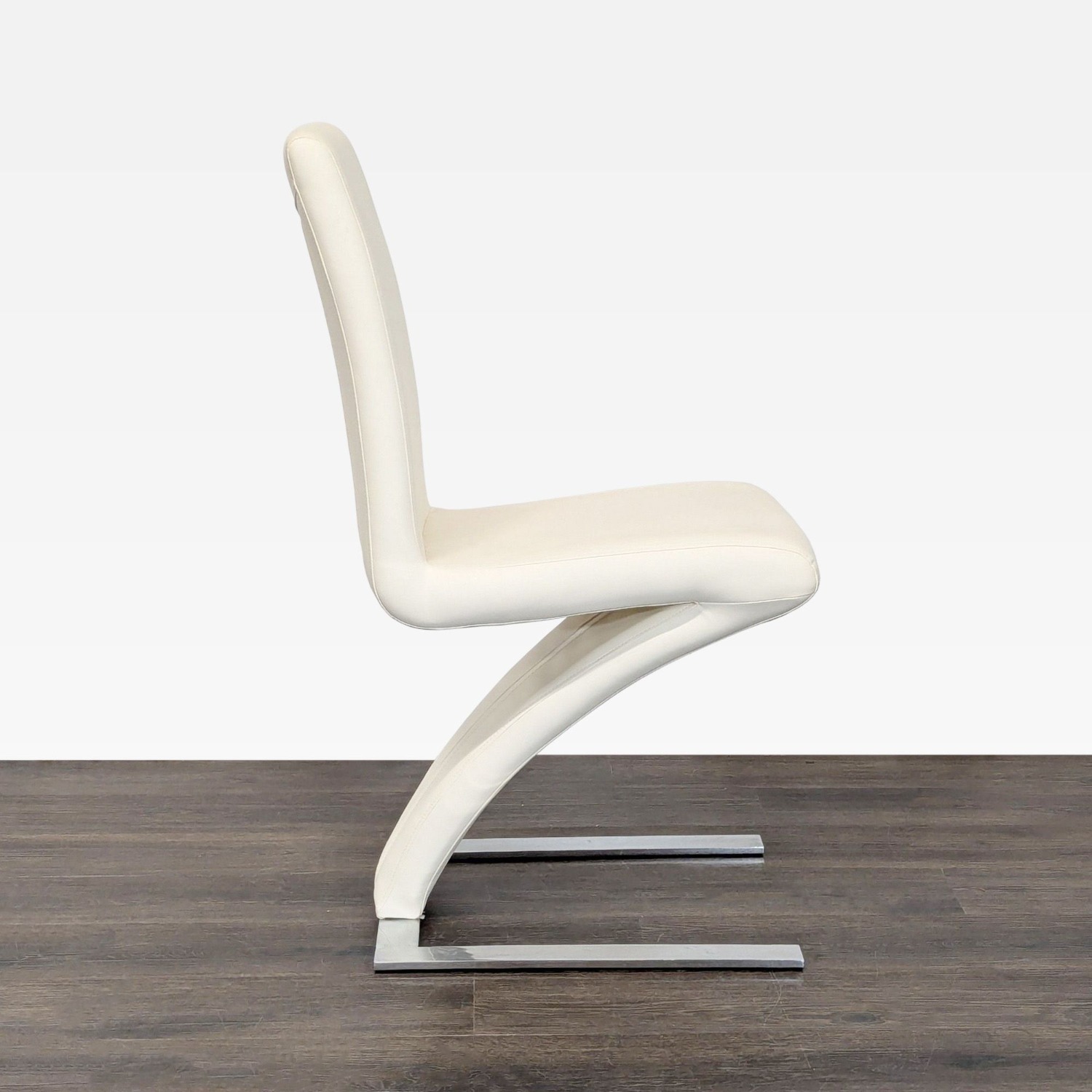 Faux Leather and Metal Dining Chair	 - image-3