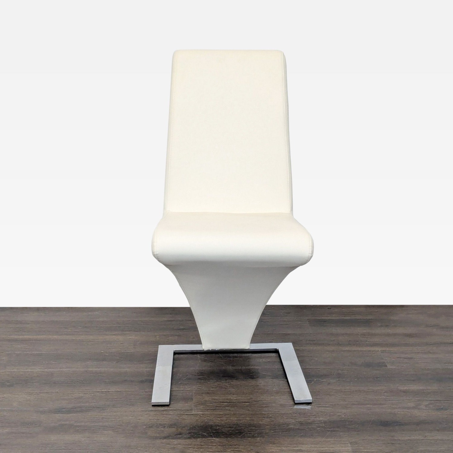 Faux Leather and Metal Dining Chair	 - image-1