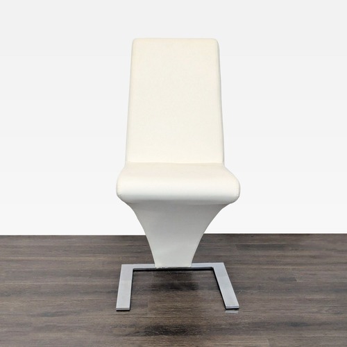 Used Faux Leather and Metal Dining Chair for sale on AptDeco