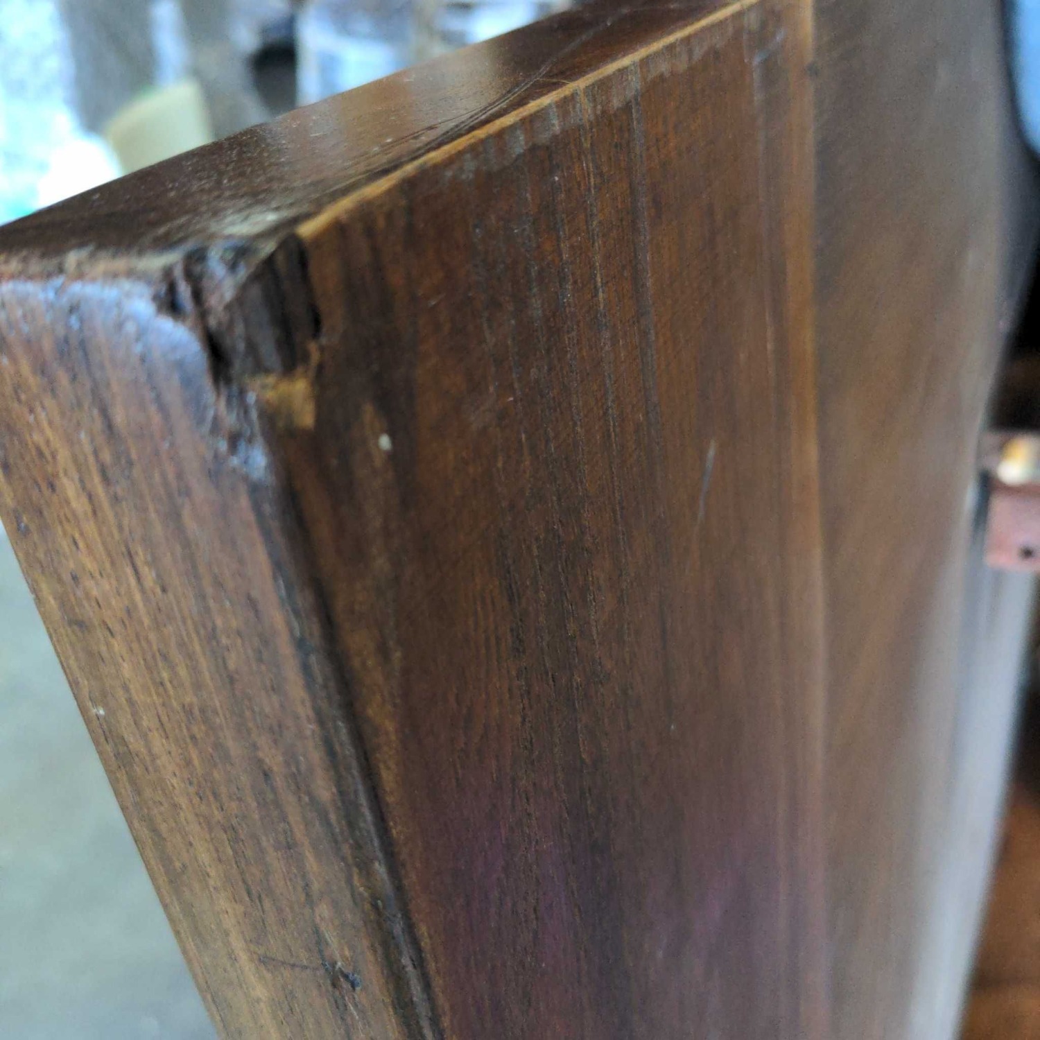 Vintage Rosewood Dining Table with Wood Base	 - image-2