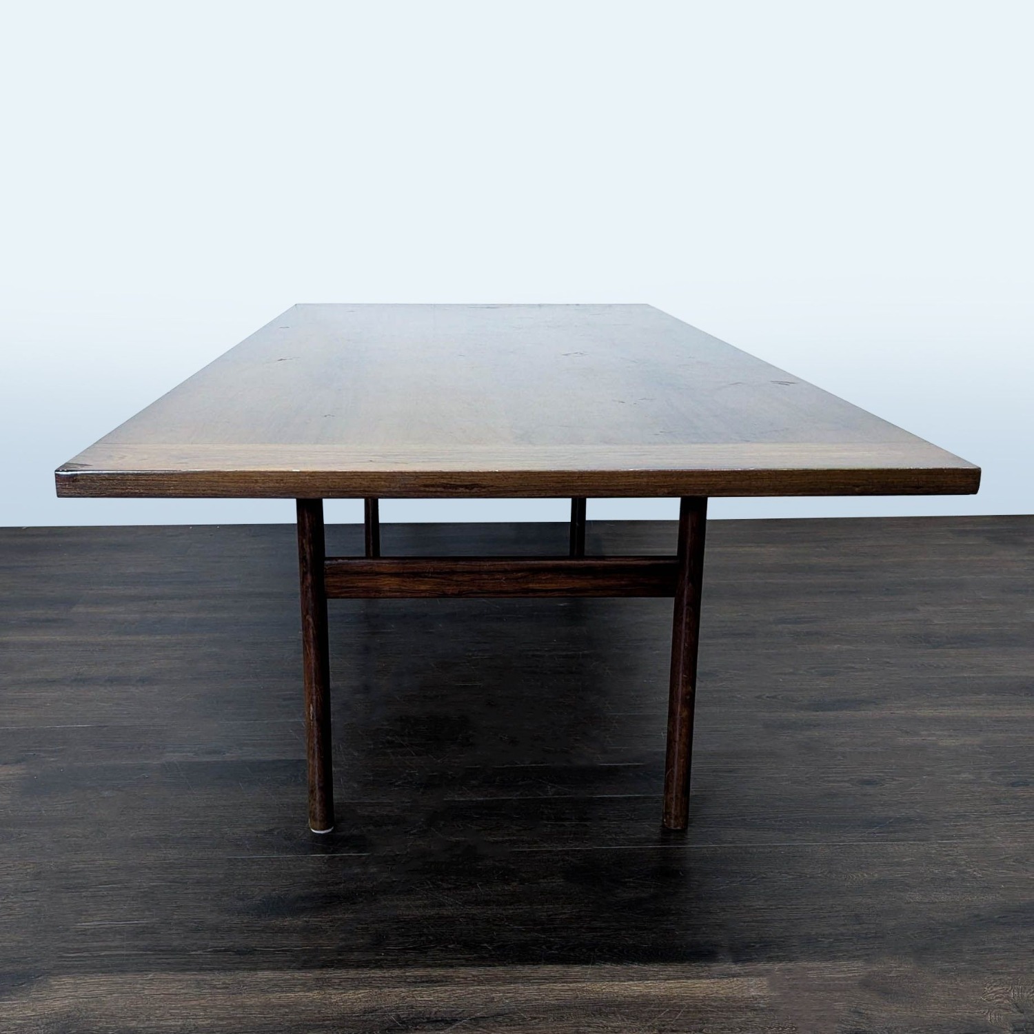 Vintage Rosewood Dining Table with Wood Base	 - image-5