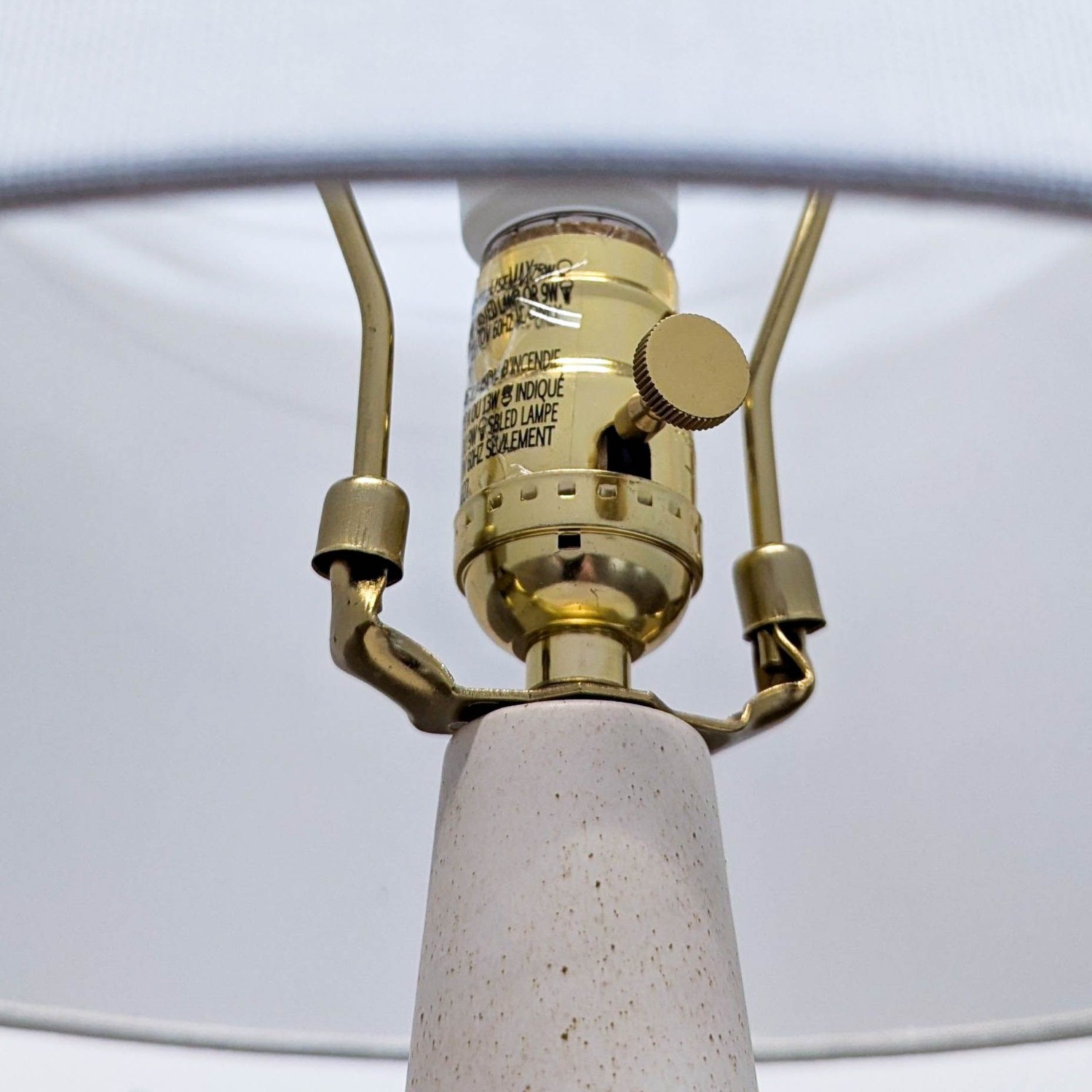 West Elm Modern Ceramic Table Lamp with Wooden  - image-4