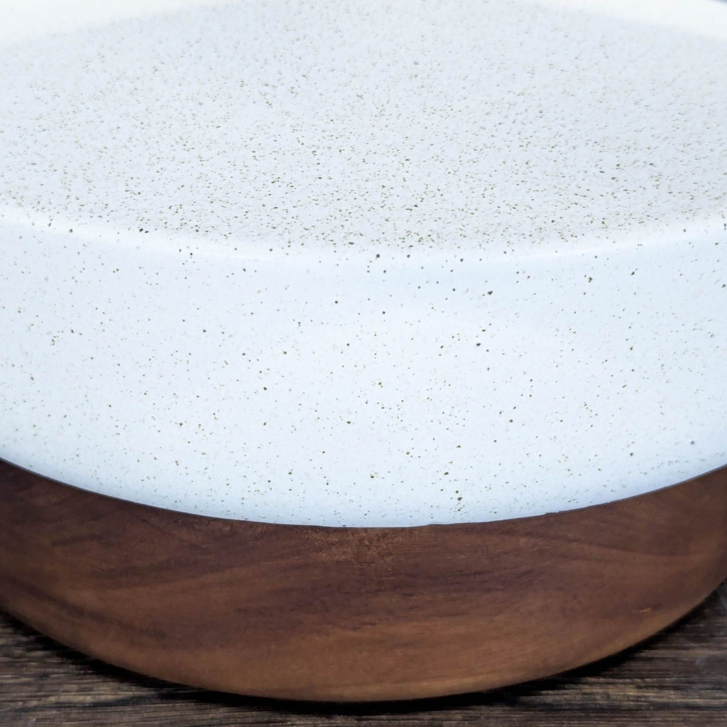 West Elm Modern Ceramic Table Lamp with Wooden  - image-5