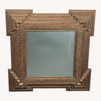 Antique Mirror in Wood Carved Frame	