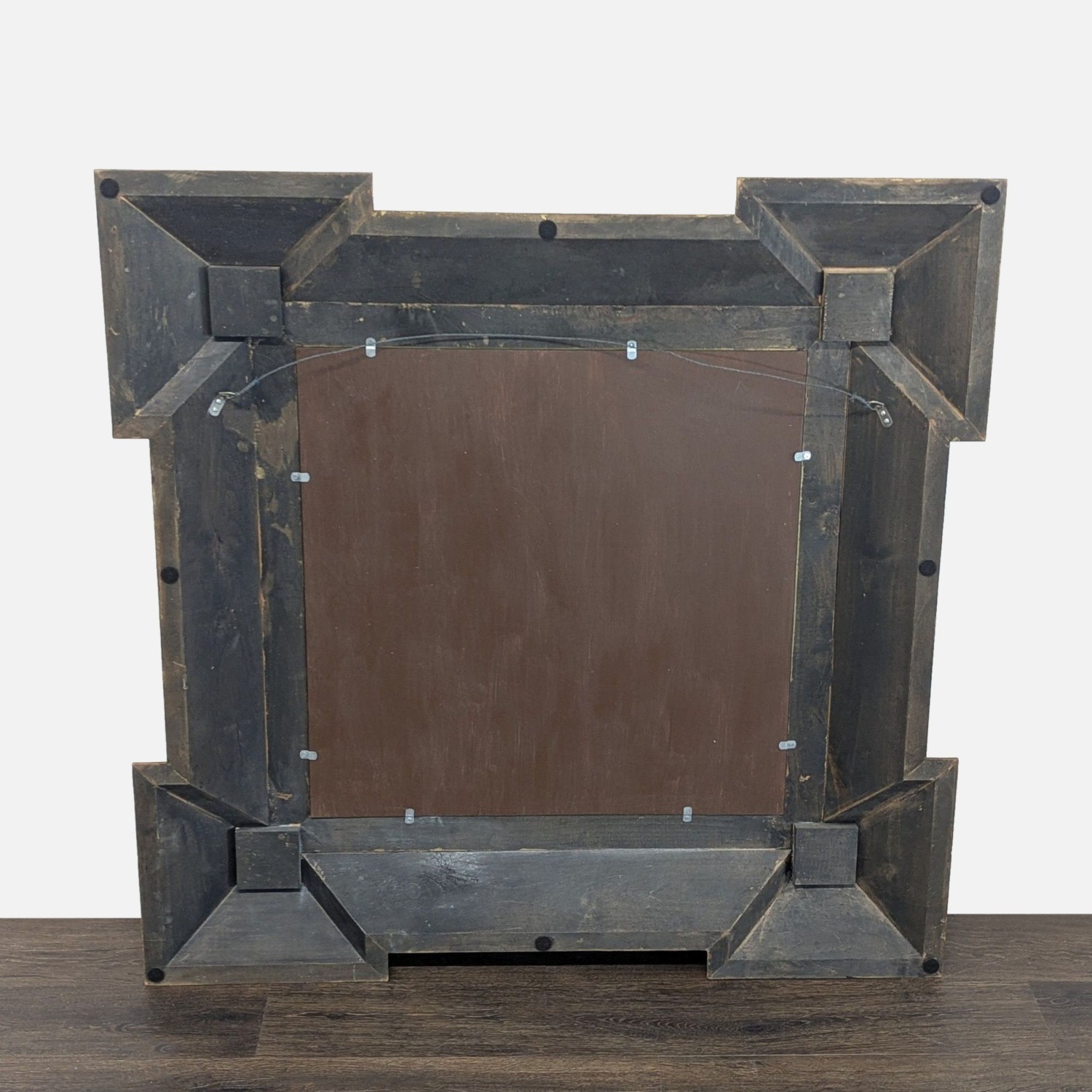 Antique Mirror in Wood Carved Frame	 - image-2