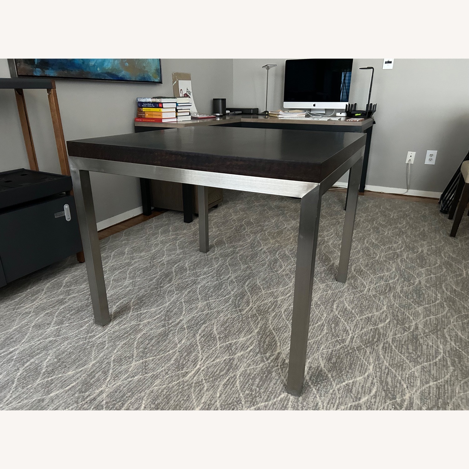 Crate & Barrel Parsons Dark Brown Dining Table - image-6