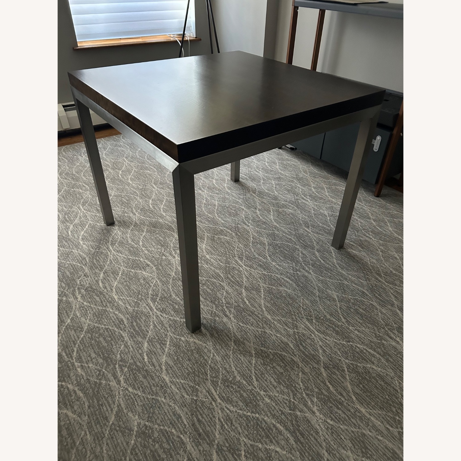 Crate & Barrel Parsons Dark Brown Dining Table - image-3