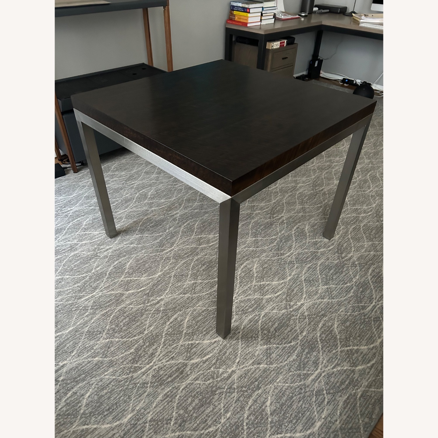 Crate & Barrel Parsons Dark Brown Dining Table - image-4