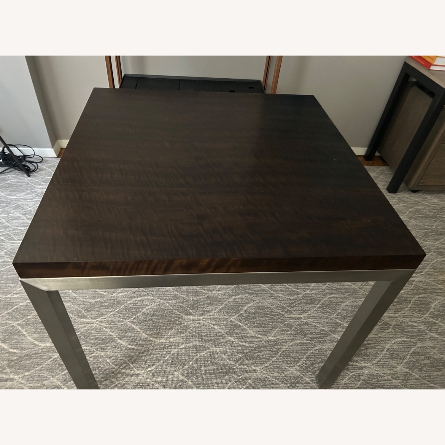 Crate & Barrel Parsons Dark Brown Dining Table - image-7