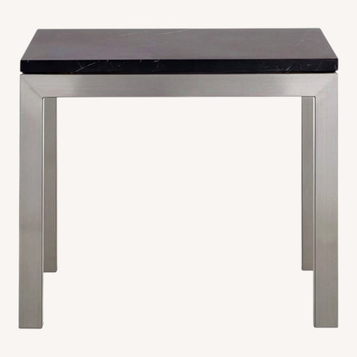 Used Crate & Barrel Parsons Dark Brown Dining Table for sale on AptDeco